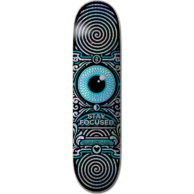 Skateboard Deck for Skateboard Collectors-If Skate -Stay Focused - Blue - Holographic Skateboard Deck