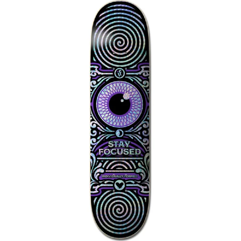 Skateboard Deck for Stability-If Skate -Stay Focused - Purple - Holographic Skateboard Deck