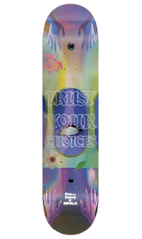 Skateboard Deck with Abstract Patterns-Impala Mystic Pea The Feary Deck 8.0in