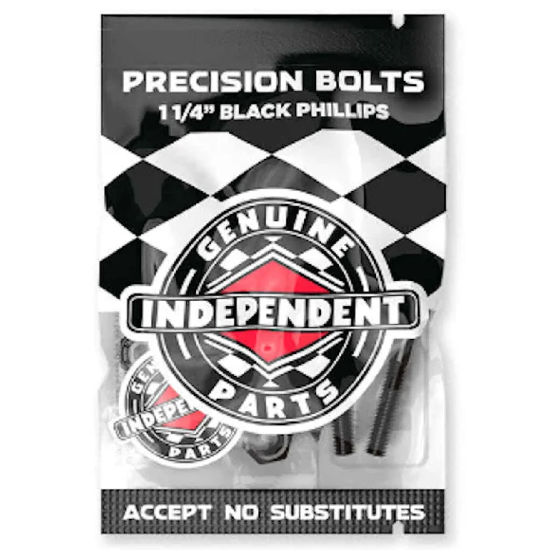 Precision Engineered Skateboard Hardware-Independent Hardware Phillips 1 1/4" Black