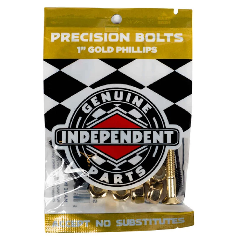 Skateboard Hardware For Competitive Skaters-Independent Hardware Phillips 1" Black Gold