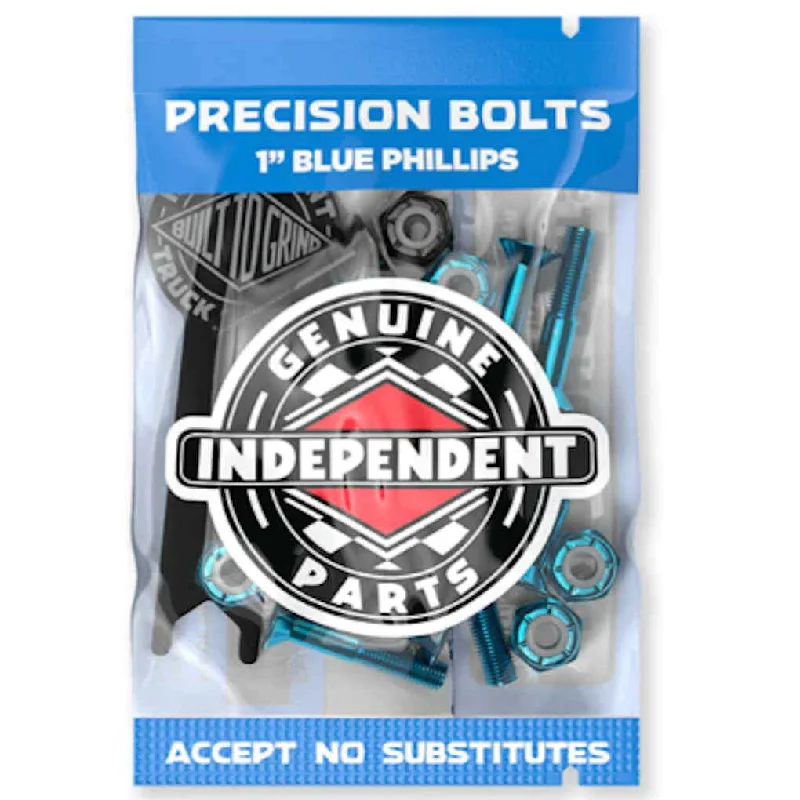 Skateboard Hardware For Urban Skating-Independent Hardware With Tool Phillips 1" Black Blue