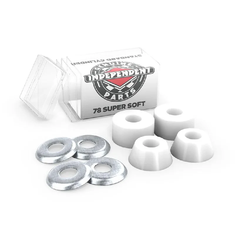 Minimalist Skateboard Hardware-Independent Trucks Suspension Cushions Super Soft Cylinder Bushings 78A - White