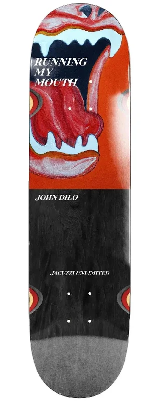 Skateboard Deck for Skaters of All Levels-Jacuzzi Unlimited John Dilo Mouth Marathon EX7 Deck Black Skateboard Deck - 8.0"