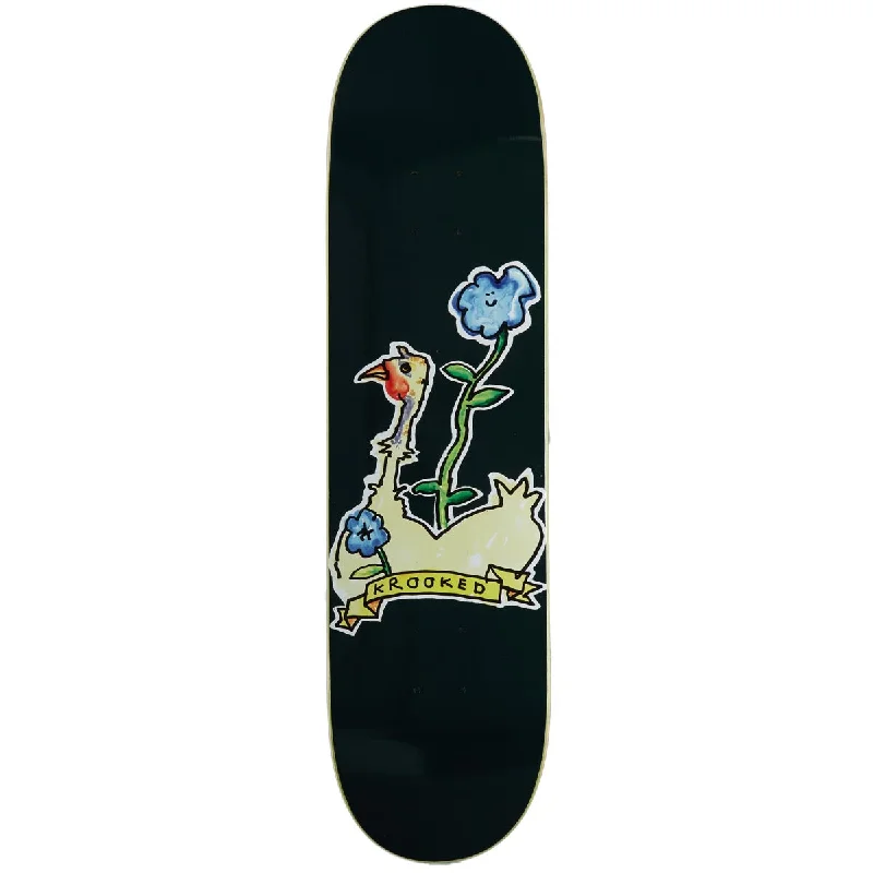 Skateboard Deck with Minimal Chipping-Krooked Belle Easy Rider Skateboard Deck - Green - 8.06"