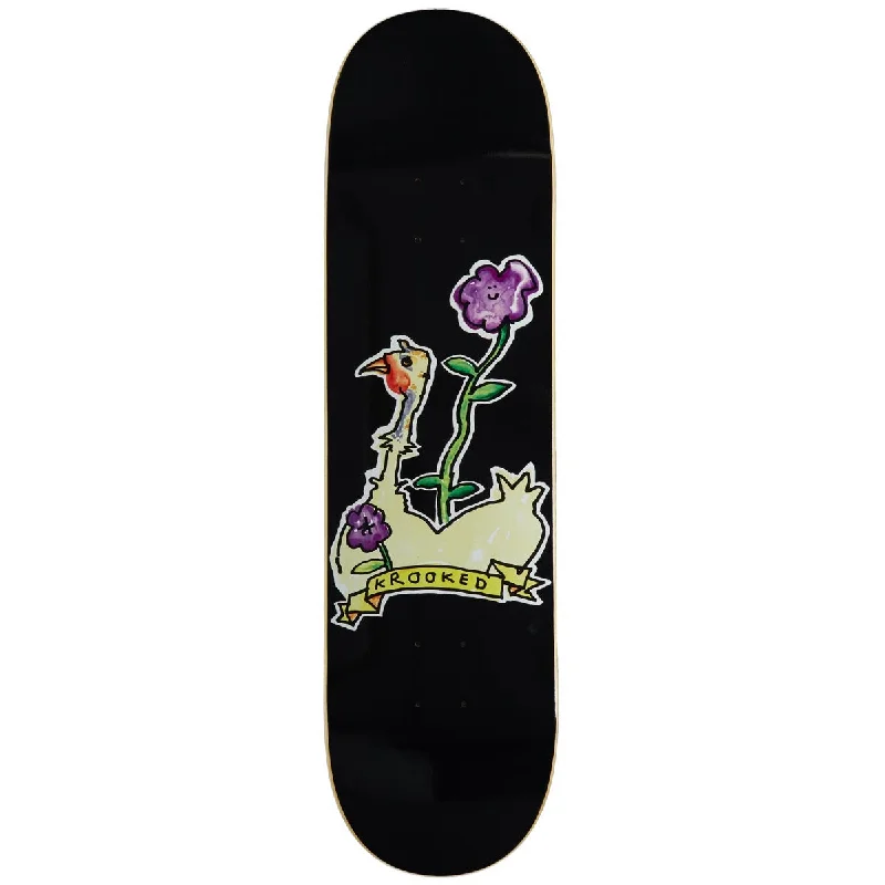 Skateboard Deck for Long-Lasting Performance-Krooked Belle Skateboard Deck - Black - 8.25"