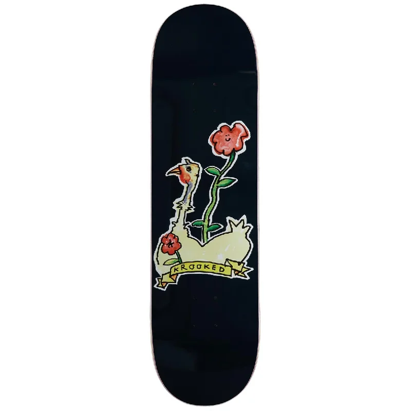 Skateboard Deck with Custom Design-Krooked Belle Skateboard Deck - Navy - 8.62"