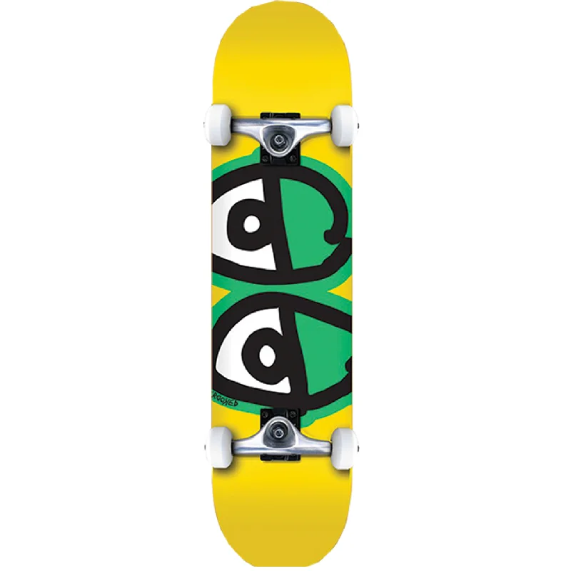 Skateboard for City Explorers-Krooked Eyes Skateboard Complete - 7.3" Yellow