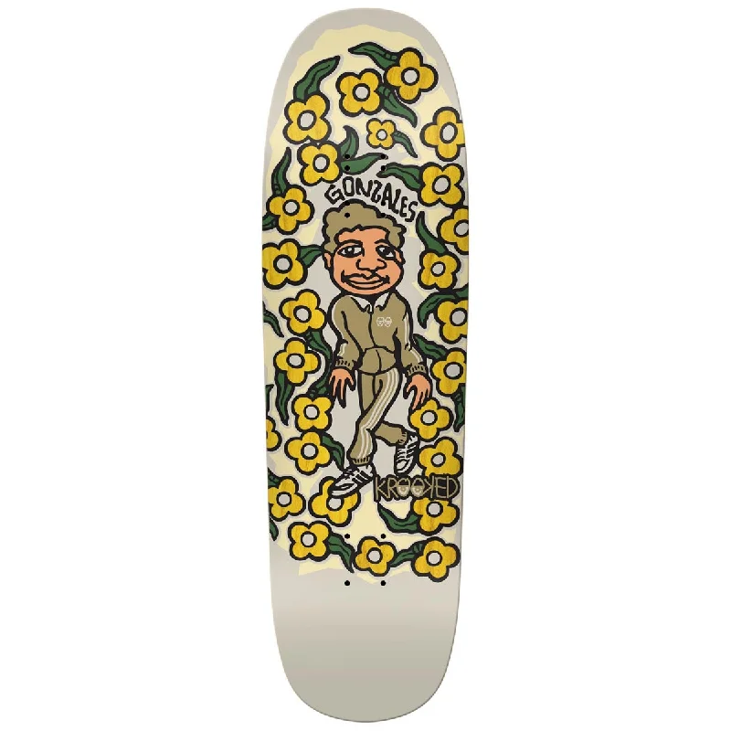 Skateboard Deck for Competitive Riders-Krooked Gonz Sweatpants Skateboard Deck - Yellow - 9.25"