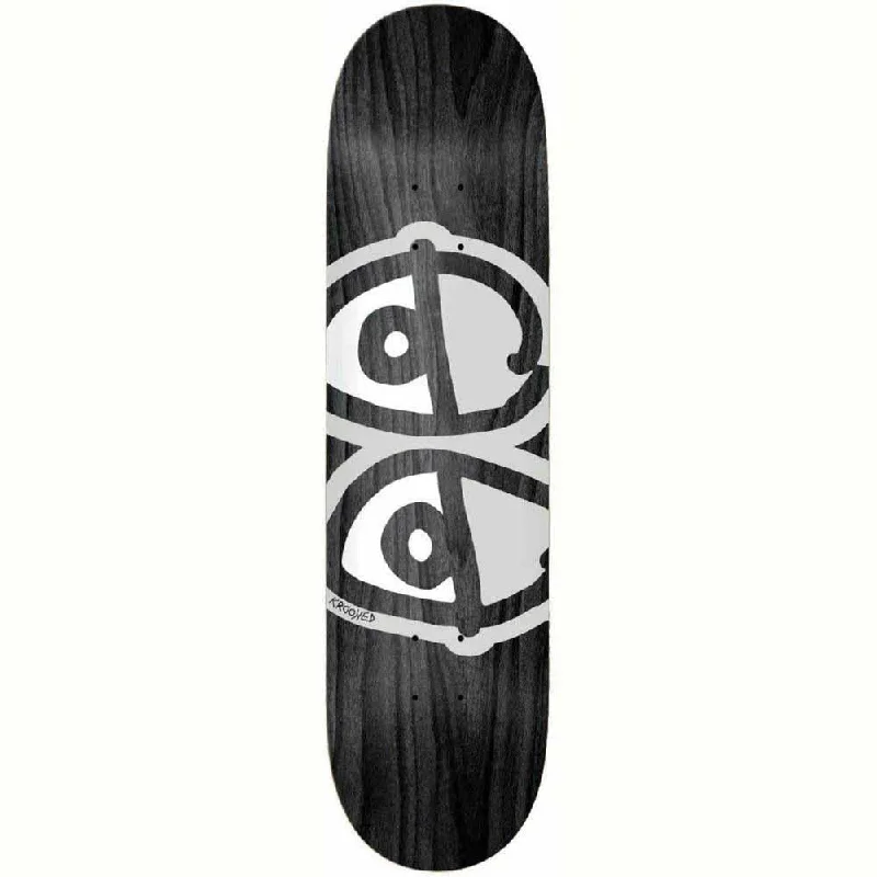 Downhill Skateboard Deck-Krooked Skateboard Deck Team Eyes Black 8.5"