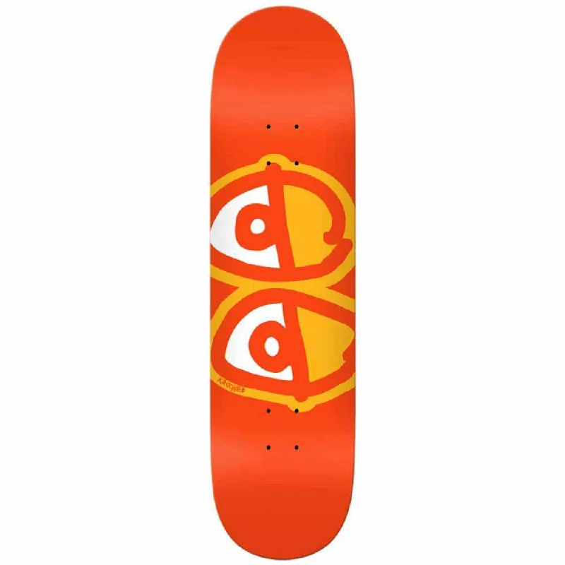 Skateboard Deck with Expert-Level Design-Krooked Skateboard Deck Team Eyes Orange 8.25"