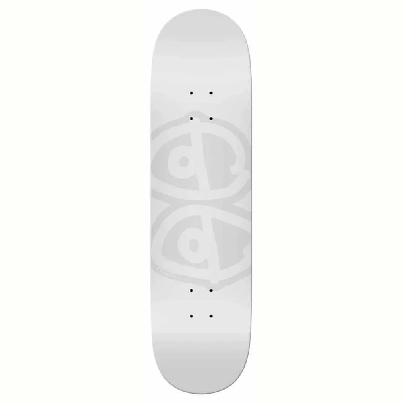 Skateboard Deck with Power Transfer-Krooked Skateboard Deck Team Eyes White 8.06"