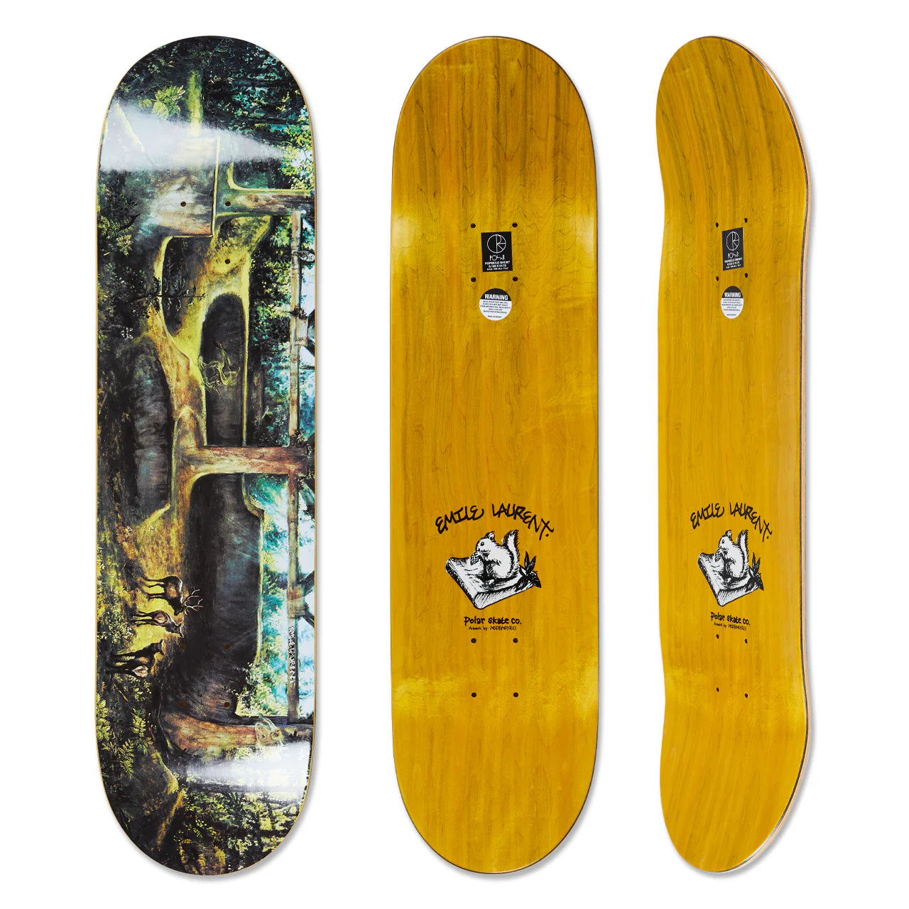 Skateboard Deck with Bamboo-Laurent Burnside 2084 | 8.5"