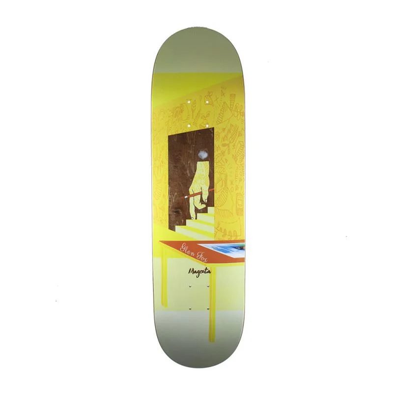 Skateboard Deck for Urban Skating-Magenta Glen Fox Sleep Board x  Skateboard Deck - 7.875"