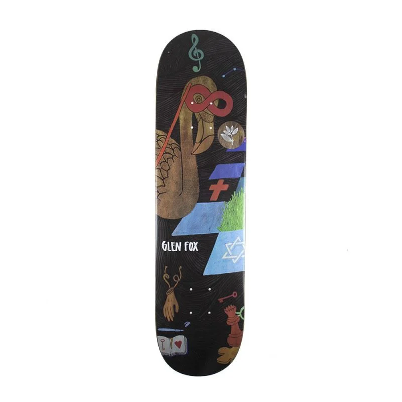 Skateboard Deck for Street Skating-Magenta Glen Fox Zoo Serie Board  Skateboard Deck - 8.0"