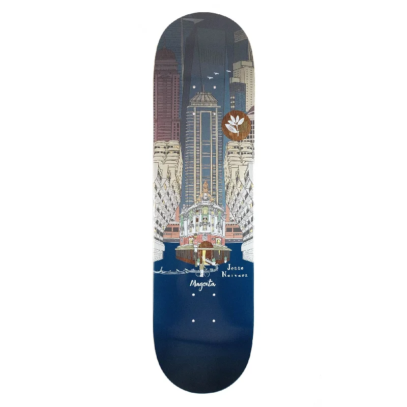 Skateboard Deck for Iconic Skateboarders-Magenta Jesse Narvaez City Jazz Board Skateboard Deck - 8.4"