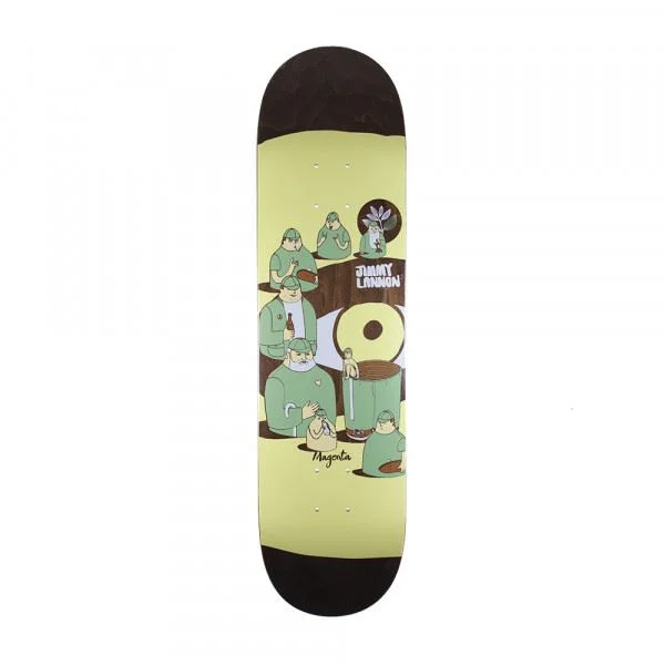 Skateboard Deck with Minimalist Design-Magenta Jimmy Lannon Extravision  Skateboard Deck - 8.0"