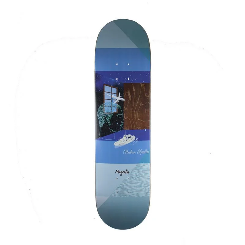 Skateboard Deck for Extreme Sports-Magenta Ruben Spelta Sleep Board x  Skateboard Deck - 7.875"