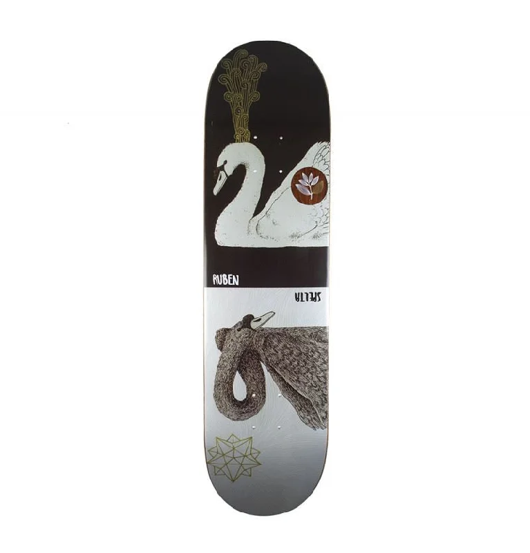 Skateboard Deck for Semi-Pro Skaters-Magenta Ruben Spelta Swans Zoo Serie Board  Skateboard Deck - 8.4"