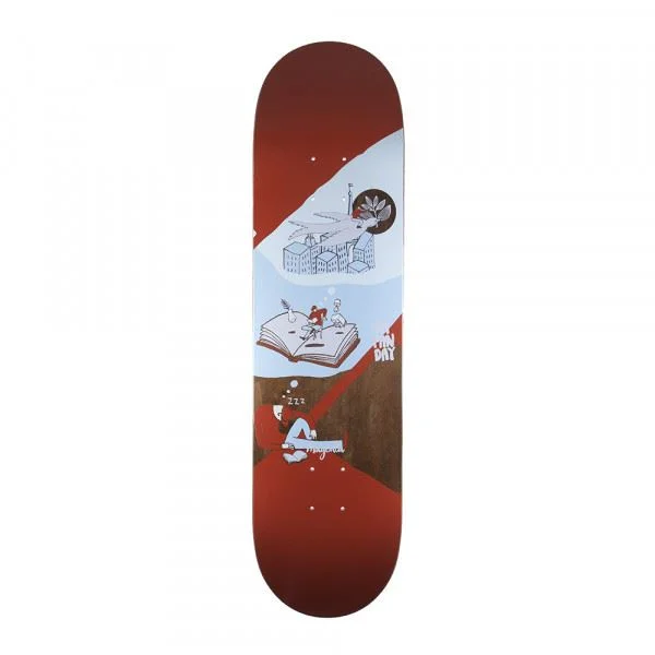 Skateboard Deck with Shockproof Construction-Magenta Soy Panday Extravision  Skateboard Deck - 7.75"