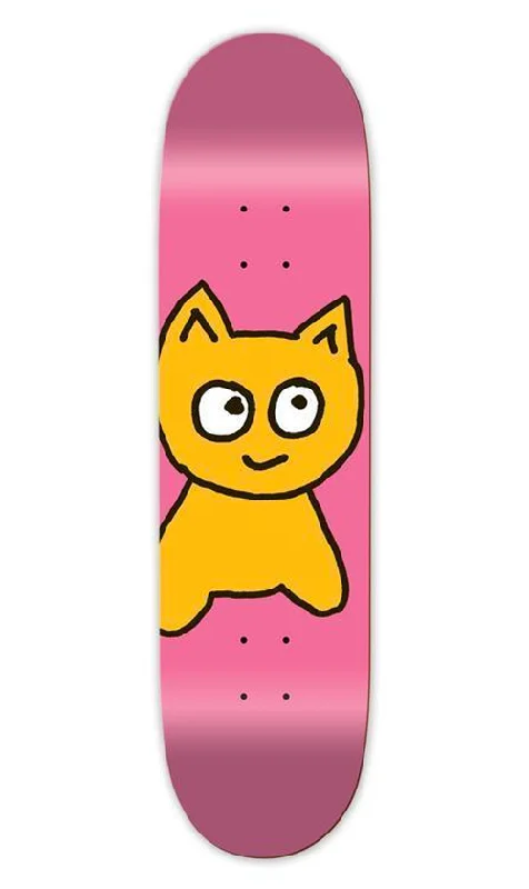 Skateboard Deck with Extra Pop-Meow Big Cat Deck Pink 7.25in