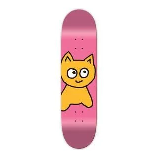 Skateboard Deck with Low Center of Gravity-Meow DSM Big Cat Skateboard Deck Pink 7.25"