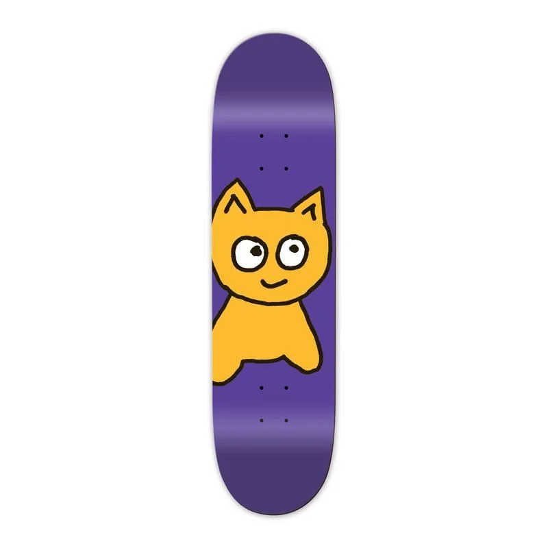 Skateboard Deck with Modern Aesthetics-Meow DSM Big Cat Skateboard Deck Purple 7.75"