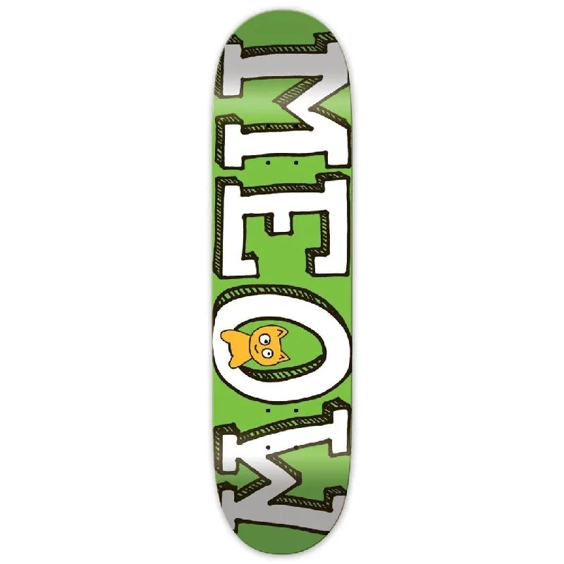 Skateboard Deck with Pro-Endorsed Design-Meow DSM Logo Skateboard Deck Green 7.75"