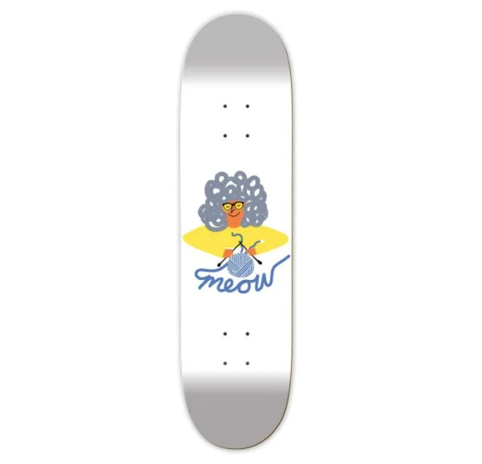 Skateboard Deck with Improved Control-Meow Skateboard Decks Grandma Skateboard Deck 8.25"