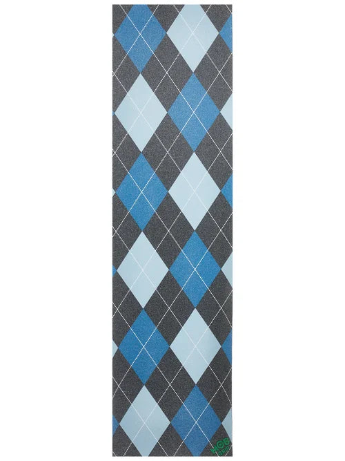 Skateboard Grip Tape for Competitive Edge-Mob Griptape - Blue Argyle