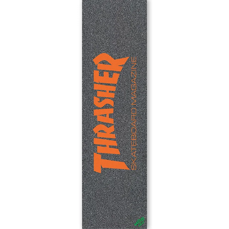 Skateboard Grip Tape for Technical Flip Tricks-Mob Thrasher Orange Grip Tape 9"x33"