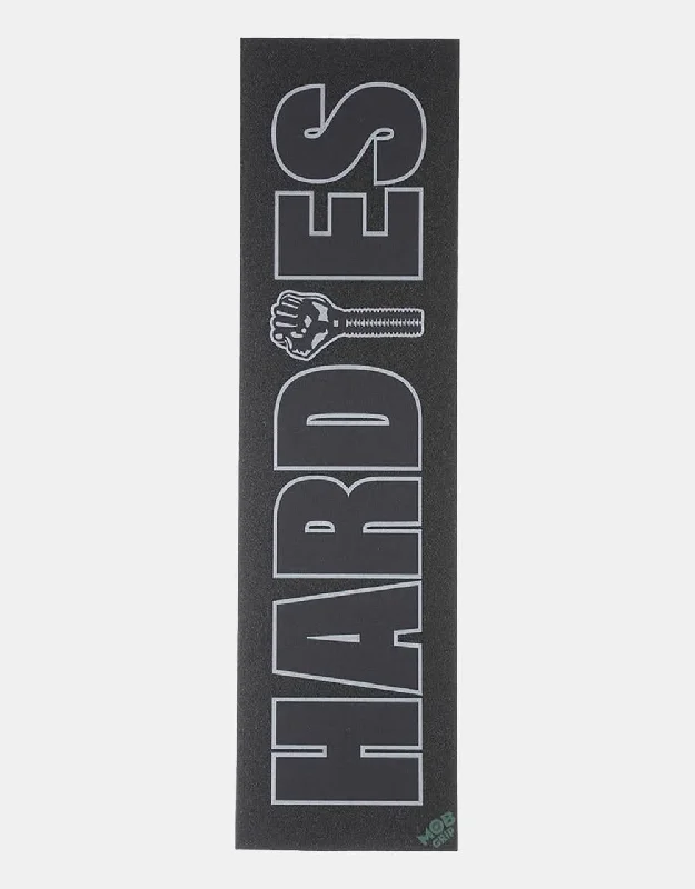 Skateboard Grip Tape with Industrial-Grade Adhesive-MOB x Hardies Logo 9" Graphic Grip Tape Sheet - Black/Black