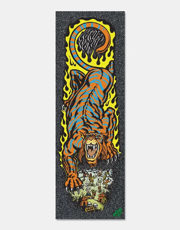 Skateboard Grip Tape for Edge-to-Edge Coverage-MOB x Santa Cruz Salba Tiger LG 11" Graphic Grip Tape Sheet