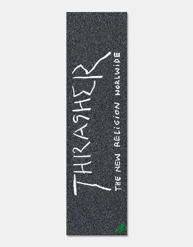 Skateboard Grip Tape for Effortless Maneuvering-MOB x Thrasher New Religion LG 9" Graphic Grip Tape Sheet