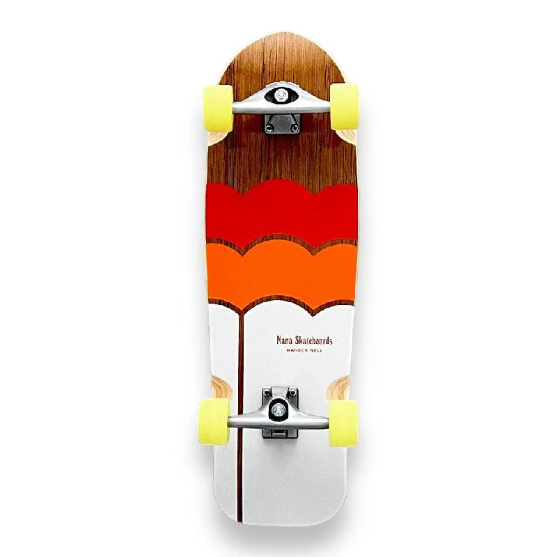 Skateboard with Double Kicktail-NANA Lil Ripper Souvenir Billow Orange 31" Complete Surfskate