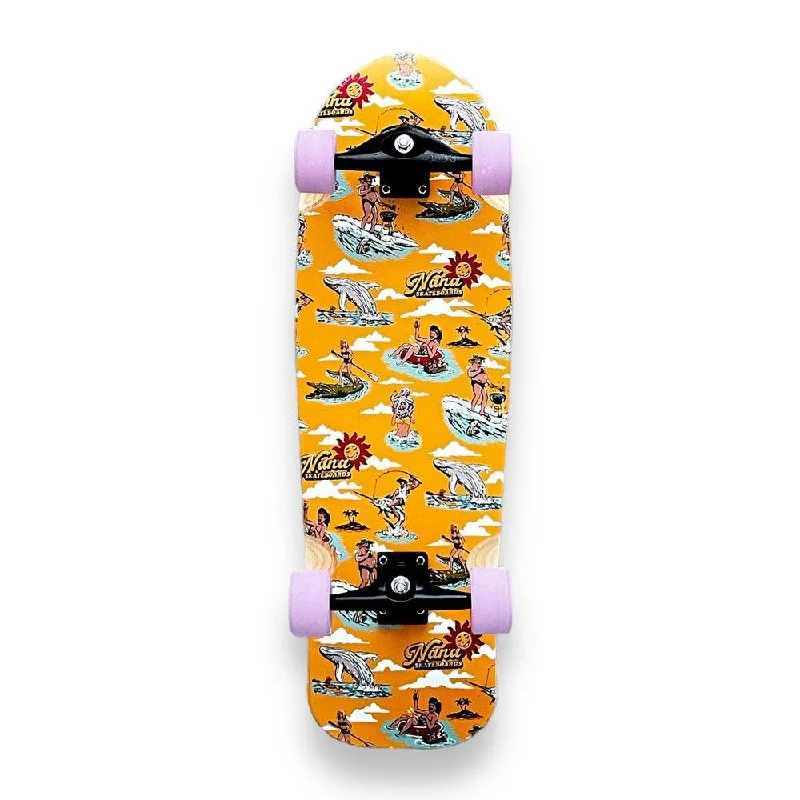 Skateboard with High Trucks-NANA Lil Ripper Souvenir Canary 31" Complete Surfskate