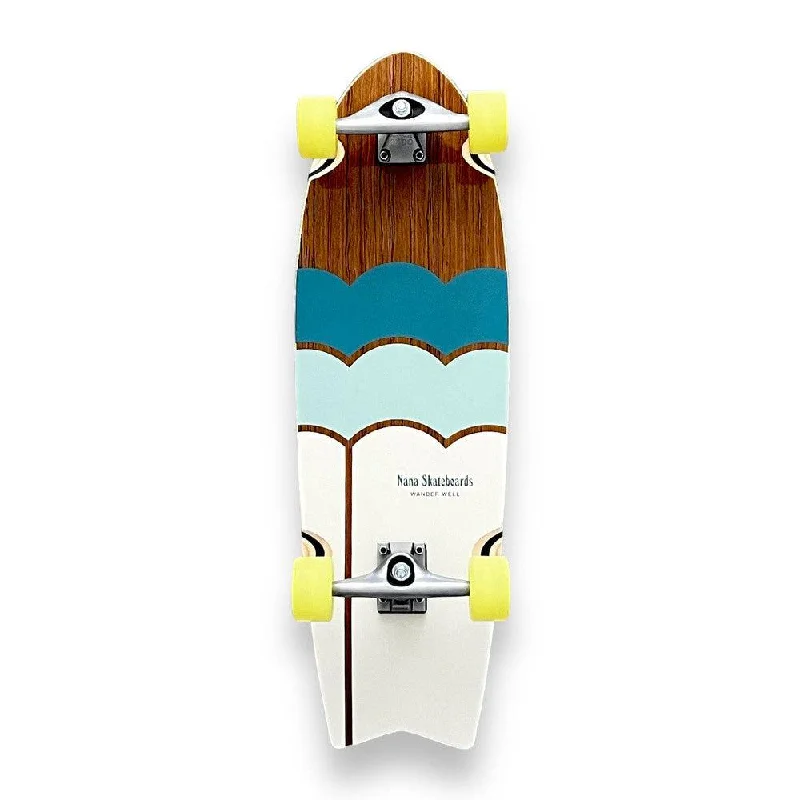 Skateboard for Daily Use-NANA Mushburger Billow Blue 32" Complete Surfskate