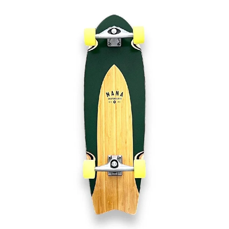 Skateboard for Competitive Skating-NANA Mushburger Tenor Green 32" Complete Surfskate