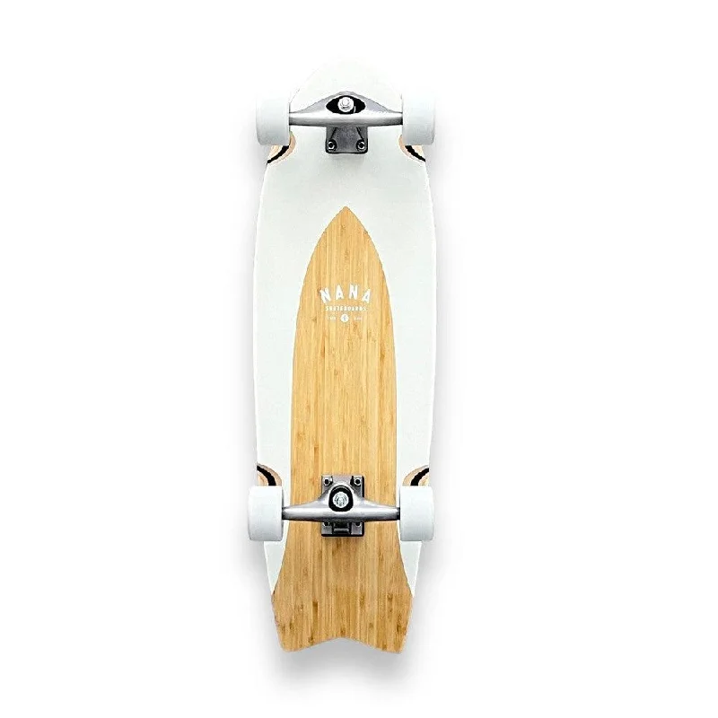 Skateboard for Freeride-NANA Mushburger Tenor White 32" Complete Surfskate