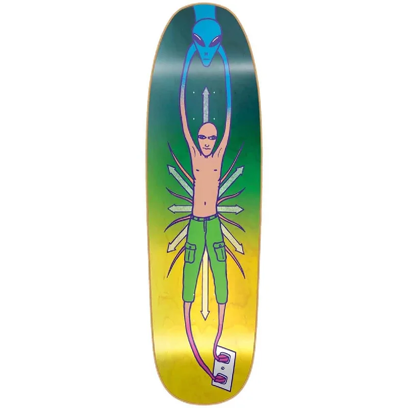 Skateboard Deck for Park Skating-New Deal Vallely Alien HT Skateboard Deck Neon 9.18"