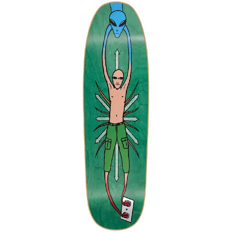 Adults' Skateboard Deck-New Deal Vallely Alien SP Skateboard Deck Green 9.18"