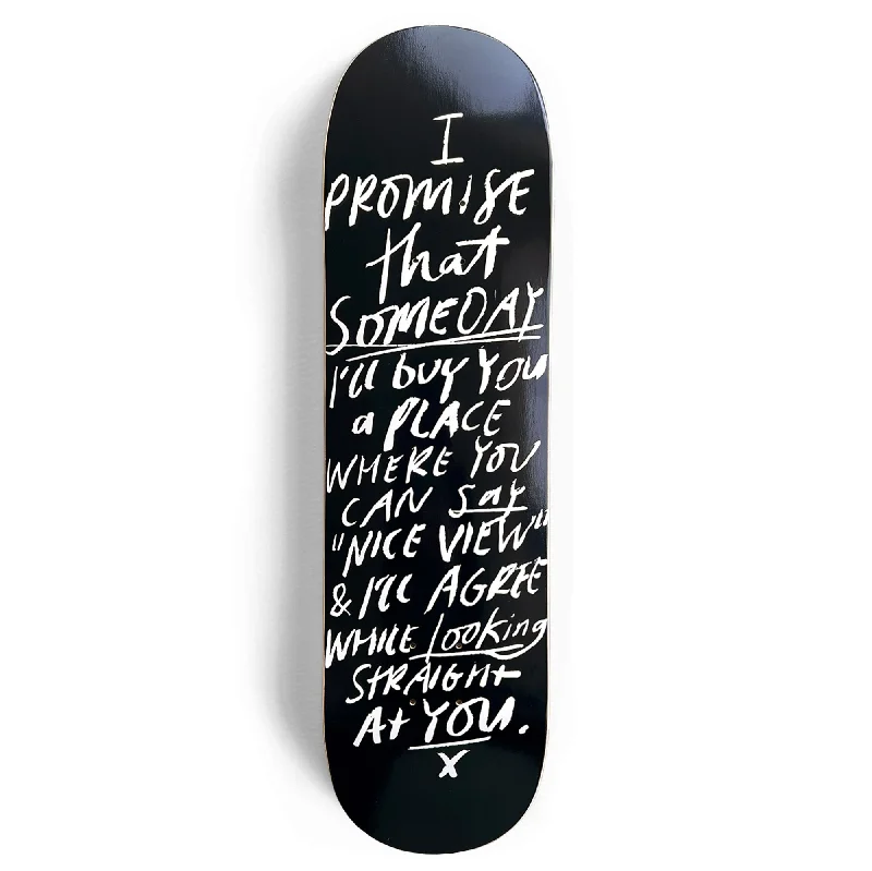 Skateboard with Fiberglass Deck-NICE VIEW – BLACK