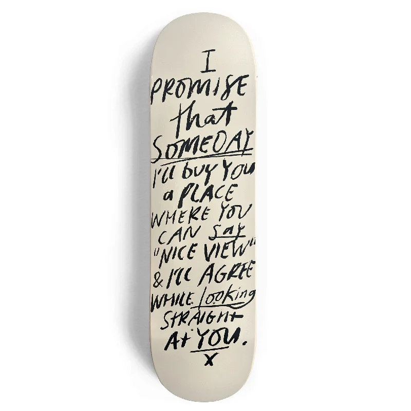 Skateboard with Bamboo Deck-NICE VIEW – OFF WHITE