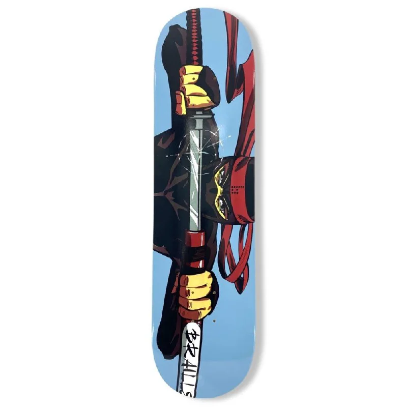 Skateboard Deck with Flat Nose-Braille Ninja Sword Skateboard Decks Skateboard Deck