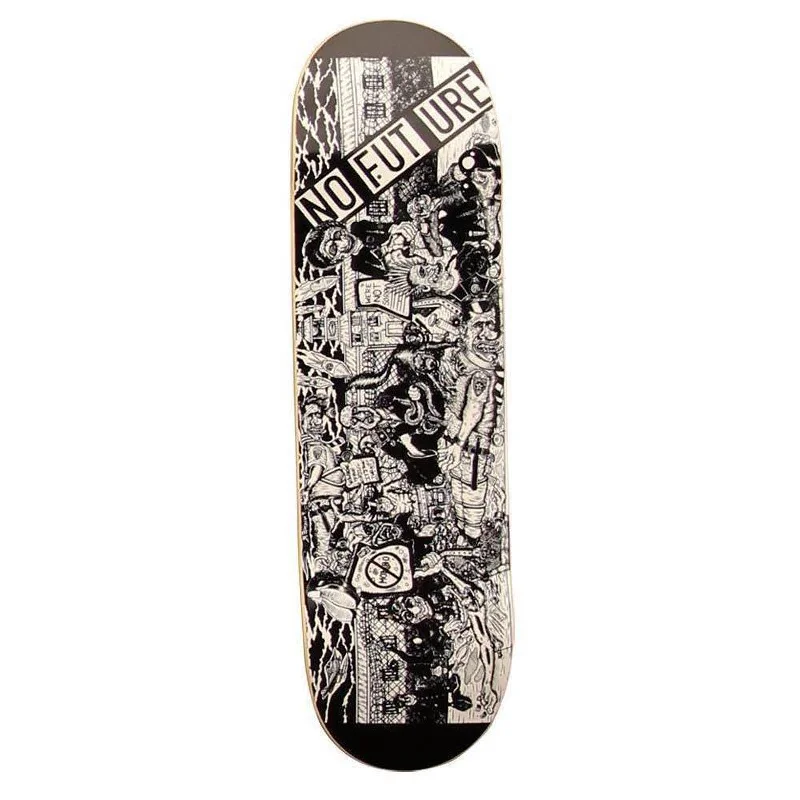 Skateboard Deck for Concrete Jungle Rides-Madrid No Future F.T.P. 8.8" Skateboard Deck