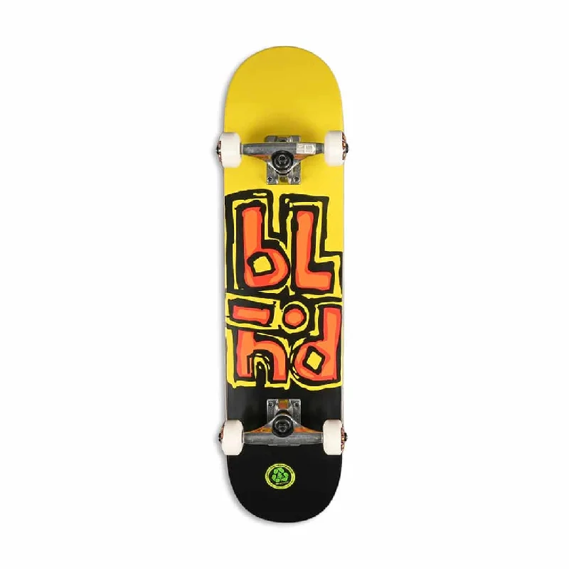 Skateboard with Heavy-Duty Bearings-OG Stacked Blind First Push Complete Skateboard 7.5" for Beginners