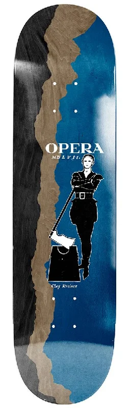 Skateboard Deck with Low Kick-Opera Clay Kreiner Cutter EX7 Deck Blue/Grey/Black Skateboard Deck - 8.5"