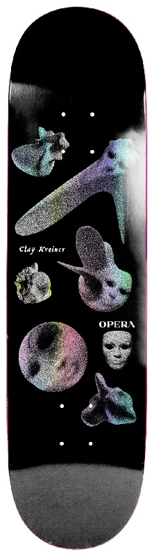 Skateboard Deck with Stiff Flex-Opera Clay Kreiner - Shapes - EX7 Holographic/Blk Skateboard Deck - 8.5"