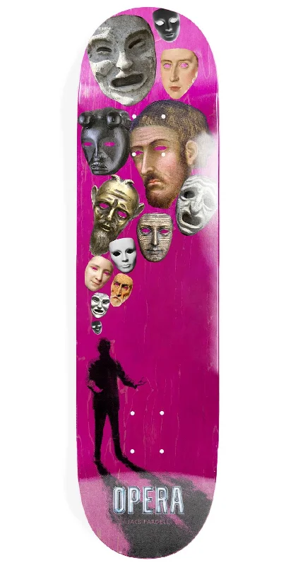 Skateboard Deck with Energy Return Technology-Opera Jack Fardell Head Case EX7 Deck Pink Skateboard Deck - 8.7"