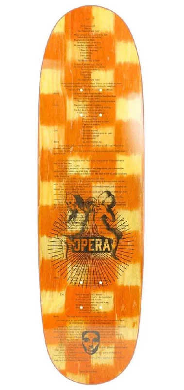 Skateboard Deck for Surf-Inspired Skating-Opera Laser EX7 Deck Yellow/Orange Skateboard Deck - 8.98"